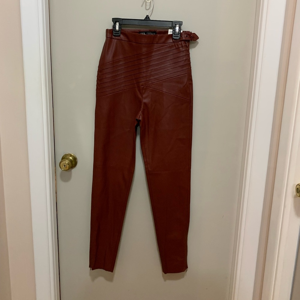 NWOT Zara faux leather leggings